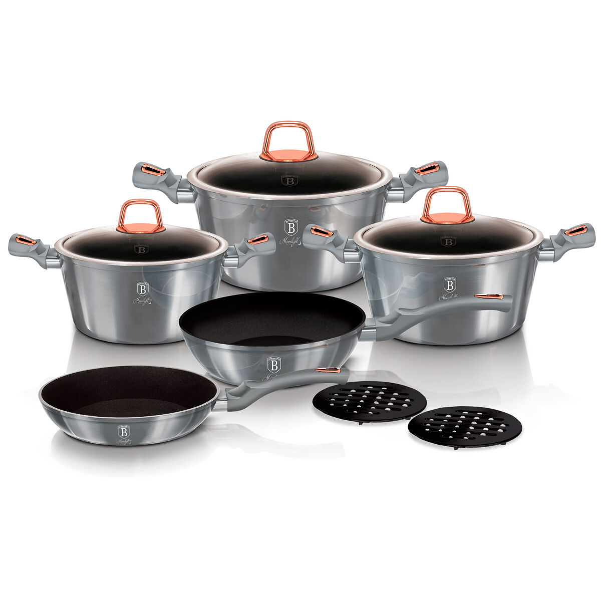 Batería de Cocina Berlinger Haus AT-1222N Gris