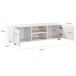Mesa de Tele Laugar 2 Puertas y Estantes - Aglomerado 120 Mesa de Tele Laugar 2 Puertas y Estantes - Aglomerado 120 Blanco