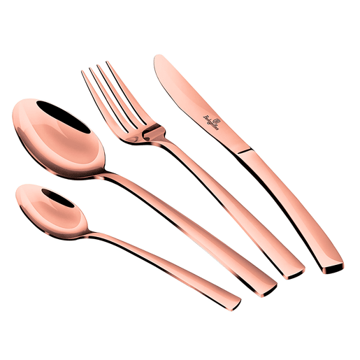 Berlinger Haus Rose Gold Conjunto de Talheres de 24 Peças Aço Inoxidável Acabamento Espelho Polido, Conjunto para 6 Pessoas, , Ouro Rosa