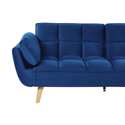 Sofá-cama ASBY Veludo Azul marinho 3 lugares