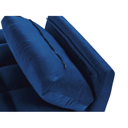 Sofá-cama ASBY Veludo Azul marinho 3 lugares