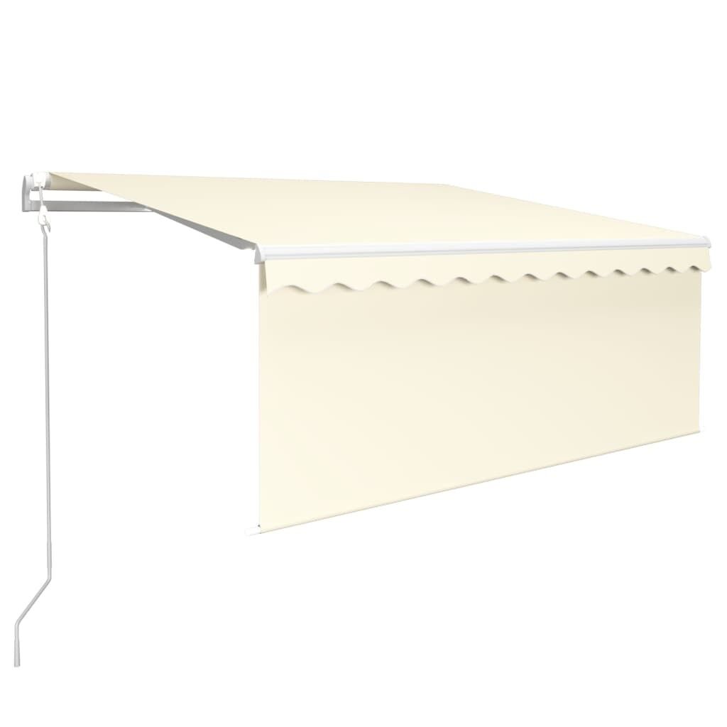 Toldo automático retráctil con persiana color crema 3x2,5m vidaxl