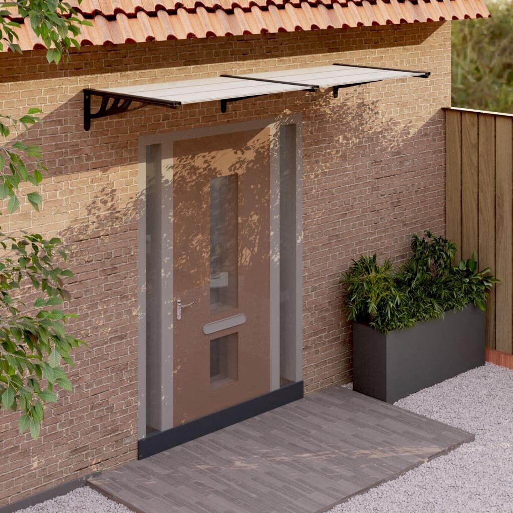 Marquesina puerta policarboxnato   transparente 90x239