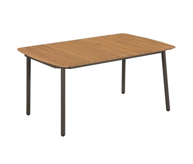 Conjunto de jardín 1 mesa + 4 sillas de ratán negro