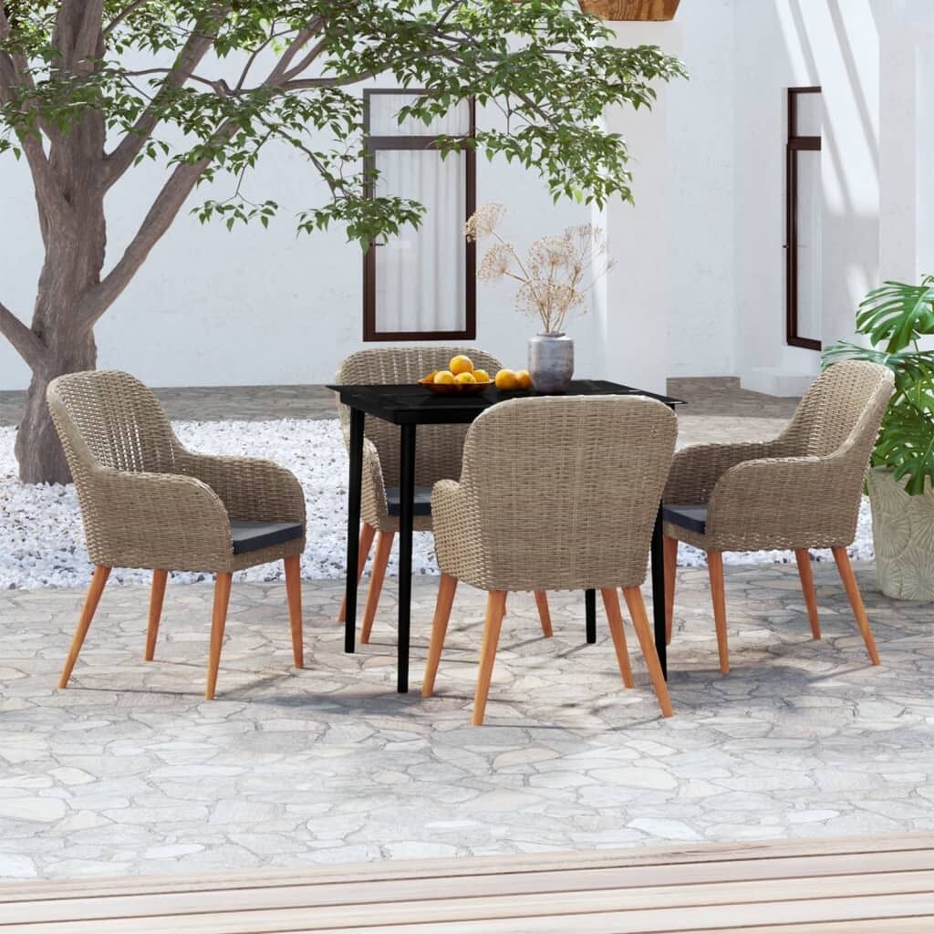 Juego de comedor de jardín con cojines