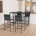 Conjunto de bar para jardín 5 piezas ratán sintético gris Conjunto de bar para jardín 5 piezas ratán sintético gris Gris