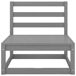 Juego de muebles de jardín 2 piezas madera maciza de pino Juego de muebles de jardín 2 piezas madera maciza de pino Gris