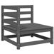 Juego de muebles de jardín 2 piezas madera maciza de pino Juego de muebles de jardín 2 piezas madera maciza de pino Gris