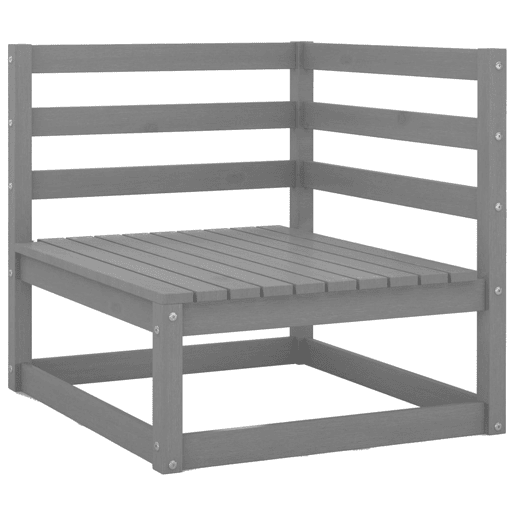 vidaXL 2 pcs conjunto lounge de jardim pinho maciço cinzento