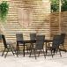 Juego de comedor para jardín Juego de comedor para jardín Negro