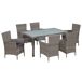 vidaXL Set comedor de jardín 9 piezas y cojines ratán sintético vidaXL Set comedor de jardín 9 piezas y cojines ratán sintético Gris