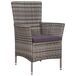 vidaXL Set comedor de jardín 9 piezas y cojines ratán sintético vidaXL Set comedor de jardín 9 piezas y cojines ratán sintético Gris