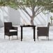 Juego de comedor de jardín 5 piezas con cojines negro Juego de comedor de jardín 5 piezas con cojines negro Beige