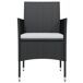 Juego de comedor de jardín 5 piezas con cojines negro Juego de comedor de jardín 5 piezas con cojines negro Beige