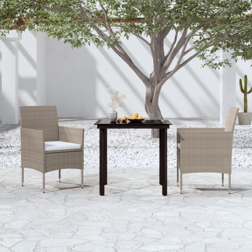 Juego de comedor para jardín con cojines