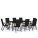 Juego de comedor para jardín Juego de comedor para jardín Negro