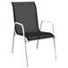 Juego de comedor de jardín 7 piezas de acero negro Juego de comedor de jardín 7 piezas de acero negro Negro