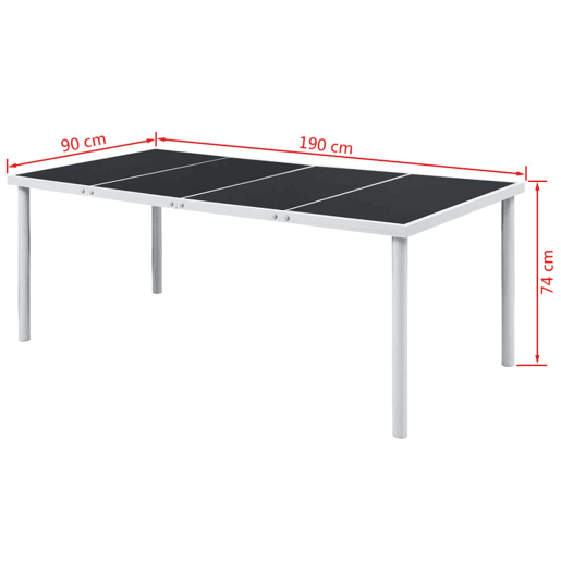 vidaXL Conjunto de jantar para jardim 9 pcs preto