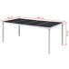 Juego de comedor de jardín 7 piezas de acero negro Juego de comedor de jardín 7 piezas de acero negro Negro