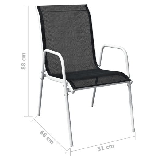 vidaXL Conjunto de jantar para jardim 9 pcs preto