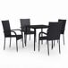 Juego de comedor para jardín Juego de comedor para jardín Negro