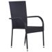 Juego de comedor para jardín Juego de comedor para jardín Negro