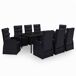 Juego de comedor para jardín con cojines Juego de comedor para jardín con cojines Negro