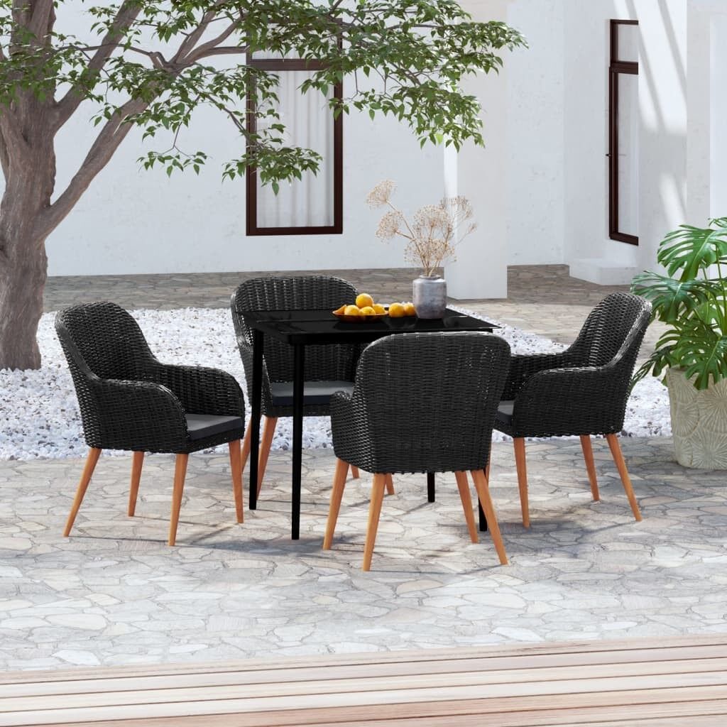 Juego de comedor de jardín con cojines