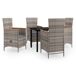 Juego de comedor para jardín cojines Juego de comedor para jardín cojines Gris