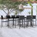 Juego de comedor para jardín Juego de comedor para jardín Negro