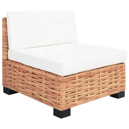 vidaXL Conjunto de sofás 18 pcs vime genuíno