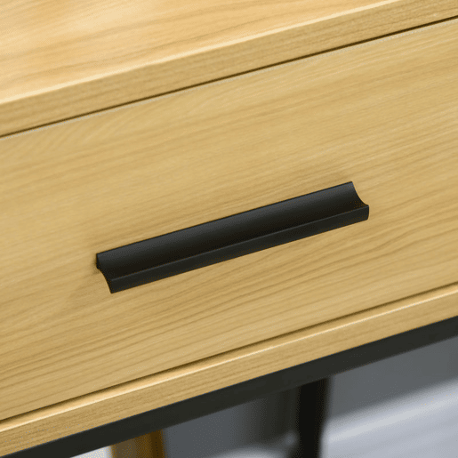 HOMCOM Estante Industrial de 5 Níveis Estante para Livros Móvel de Armazenamento com 2 Gavetas e Estrutura de Metal para Sala de Estar Escritório 80x30x170,5 cm Madeira e Preto
