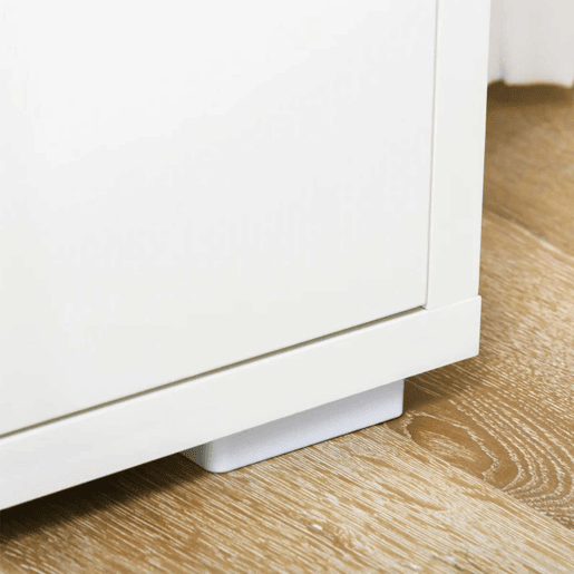 HOMCOM Aparador de Sala de Estar Armário de Armazenamento Móvel Auxiliar de Cozinha com 3 Portas e Prateleiras Ajustáveis para Sala de Jantar Entrada 120x37x75 cm Branco e Madeira