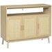 Aparador de Cocina Melamina de Madera, Ratán, Pino HOMCOM 120 Aparador de Cocina Melamina de Madera, Ratán, Pino HOMCOM 120 Marron