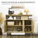 Aparador de Cocina Melamina de Madera, Ratán, Pino HOMCOM 120 Aparador de Cocina Melamina de Madera, Ratán, Pino HOMCOM 120 Marron