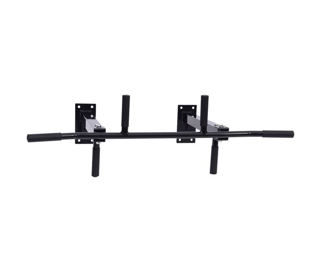 Homcom barra de dominadas en techo barra para dominadas de acero barra de tracción para entrenamiento en casa hogar carga máx. 150 kg 105,5x28x49 cm negro