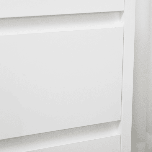 HOMCOM Cómoda Moderna com 4 Gavetas Cómoda de Madeira para Dormitório Sala de Estar Carga Máxima 40 kg 70x37x75 cm Branco e Madeira