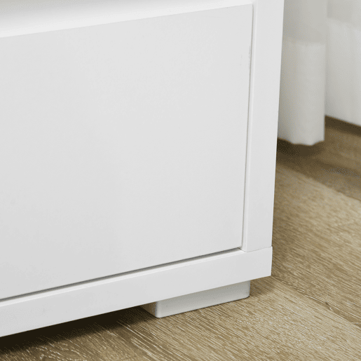 HOMCOM Cómoda Moderna com 4 Gavetas Cómoda de Madeira para Dormitório Sala de Estar Carga Máxima 40 kg 70x37x75 cm Branco e Madeira
