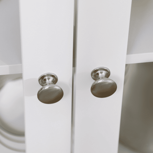 HOMCOM Aparador de Cozinha Moderno Móvel Buffet Auxiliar com Gaveta Prateleira Ajustável e 2 Portas de Vidro para Sala de Estar Sala de Jantar 80x40x90 cm Branco e Madeira