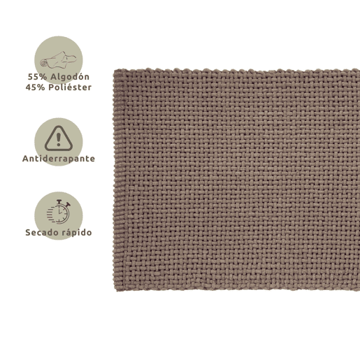 Tapete de banho Voa Marrom 45x70cm Donegal Collections