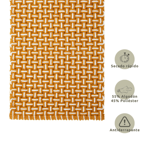 Tapete de banho Kaipur Mostarda 45x70cm Donegal Collections