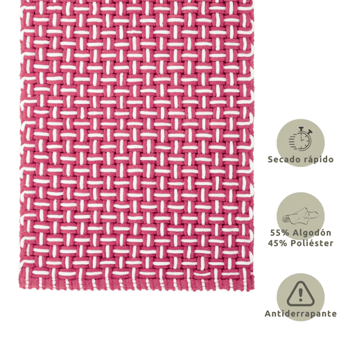 Tapete de banho Kaipur Rosa 45x70cm Donegal Collections