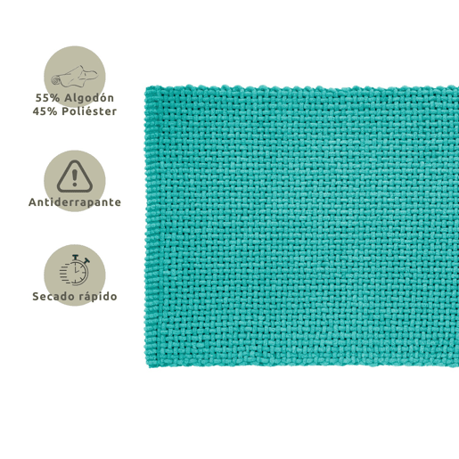 Tapete de banho Voa Turquesa 45x70cm Donegal Collections