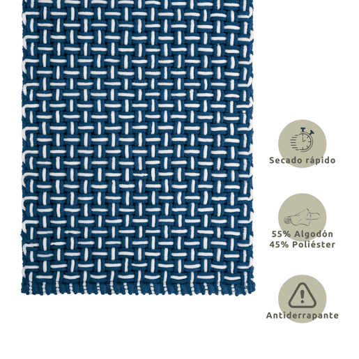 Tapete de banho Kaipur Azul 45x70cm Donegal Collections