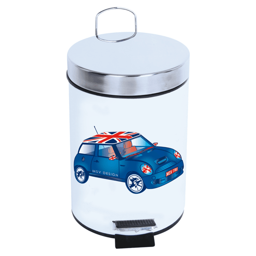 Lata de lixo com o pedal 3L azul xs mini