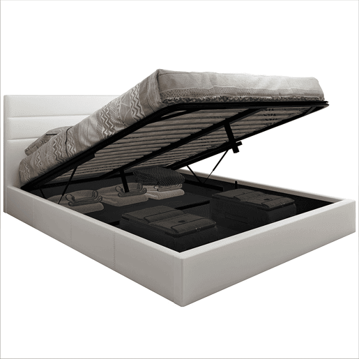 Cama de Casal Starlight, Estrado Elevatório (Branco)(200×180 cm)