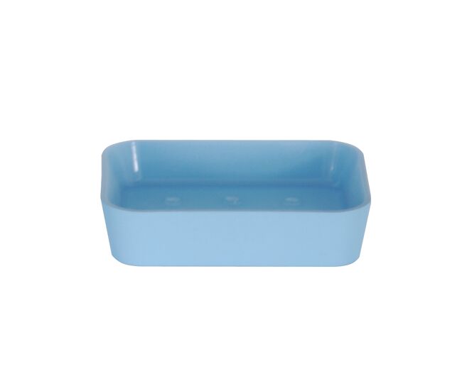 Jabonera msv de poliester/caucho en color azul 11,8 x 8,8 z 2,7 cm