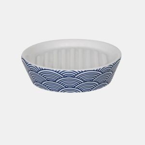 MSV Bento sabonete de cerâmica em branco e azul