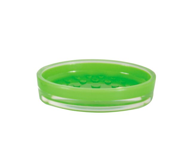 Jabonera msv de acrilico en color verde 13 x 9 x 3 cm