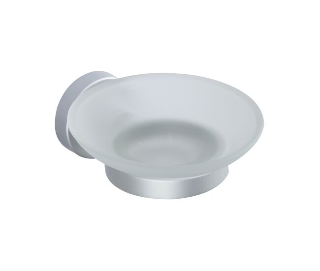 Jabonera msv "lugano" en aluminio 13,5 x 11 x 5,2 cm